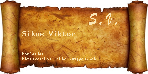 Sikos Viktor névjegykártya