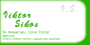 viktor sikos business card